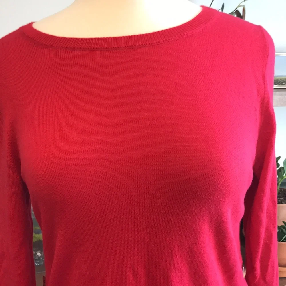 Loft Red Sweater - Picture 3 of 7